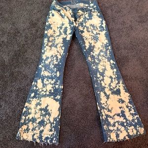 Custom, Hand-stitched and Bleached Kimes Ranch Lola Jeans